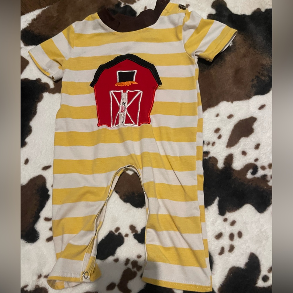 Striped Yellow and White Kids One Piece